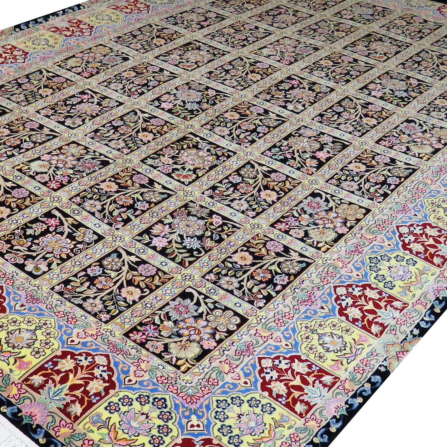 Unikat Perserteppich Nain 9La 200 x 300 cm Schurwolle & Seide handgeknüpft Habibian signiert H1