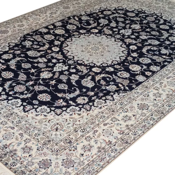 (Reserviert) Perserteppich Nain 6La 210 x 310 cm Schurwolle & Seide handgeknüpft