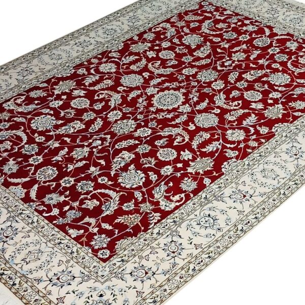 Perserteppich Nain 6La 286 x 207 cm Wolle & Seide handgeknüpft Habibian signiert