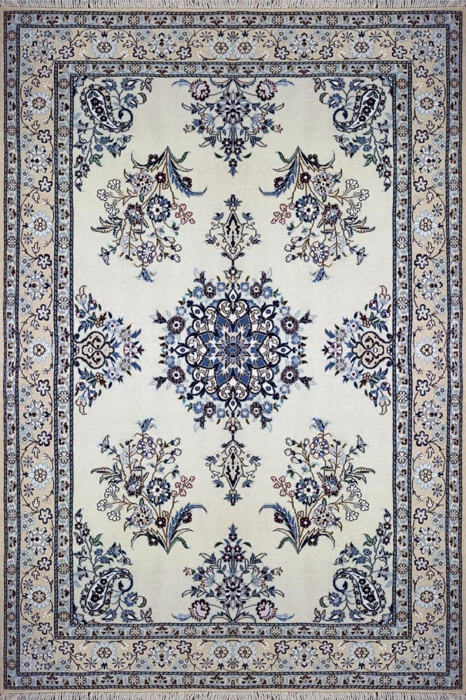 Perserteppich Nain 9La 238 x 155 cm Schurwolle & Seide handgeknüpft H1