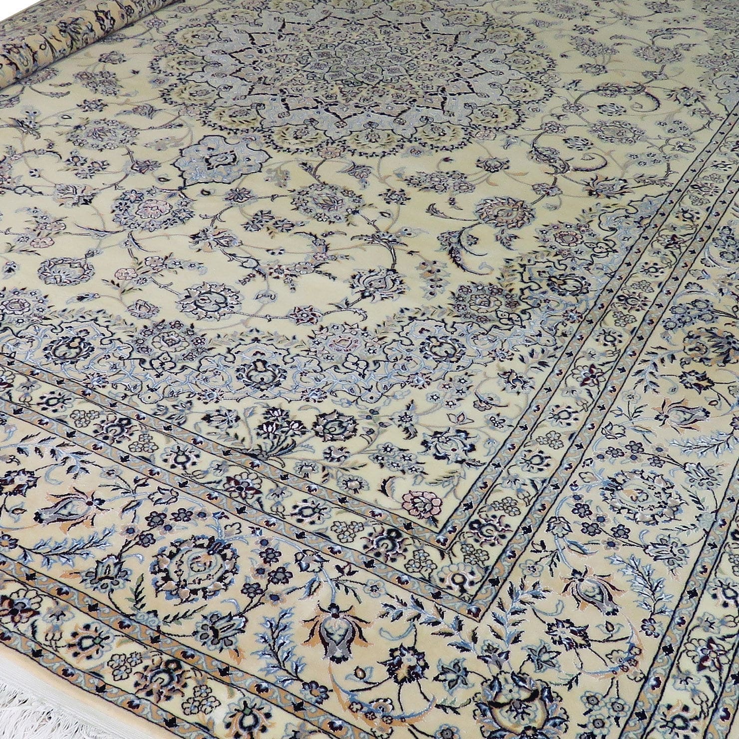Perserteppich Nain 6La 255 x 355 cm Wolle & Seide handgeknüpft H1