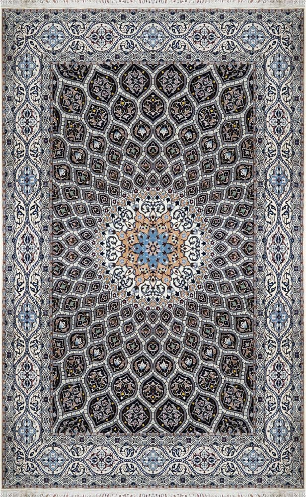 Perserteppich Nain 6La 60Raj 160 x 250 cm Schurwolle & Seide handgeknüpft H1