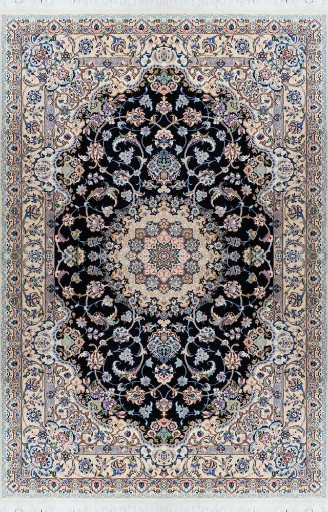 Perserteppich Nain 9La 235 x 160 cm Schurwolle & Seide handgeknüpft H1
