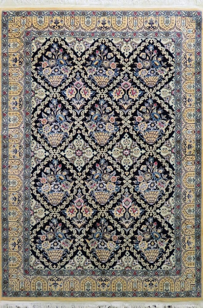 Perserteppich Nain 9La 135 x 210 cm Seide & Schurwolle handgeknüpft
