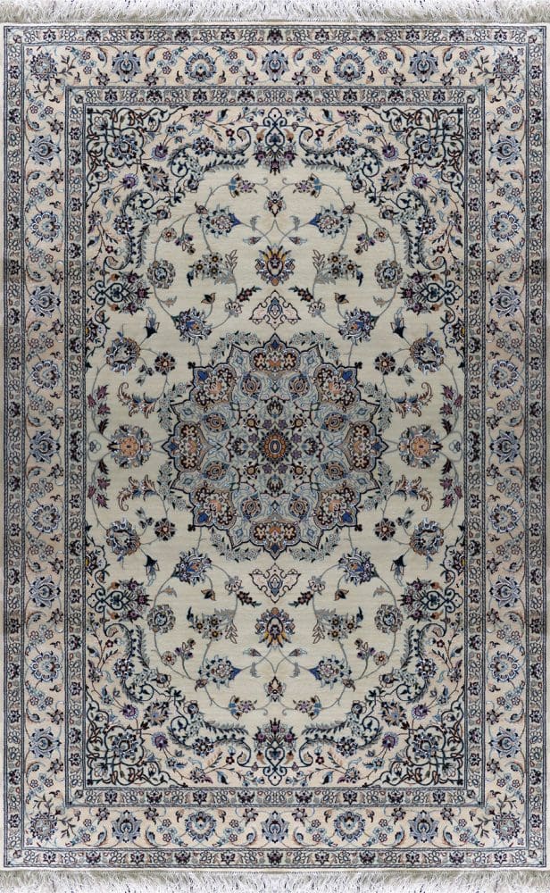 Perserteppich Nain 6La 60Raj 640K/Qm 160 x 235 cm Schurwolle & Seide handgeknüpft