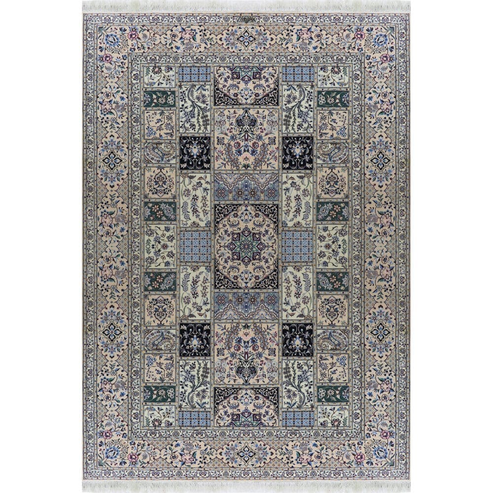 Perserteppich Nain 6La 200 x 300 cm Wolle & Seide handgeknüpft Habibian Signiert
