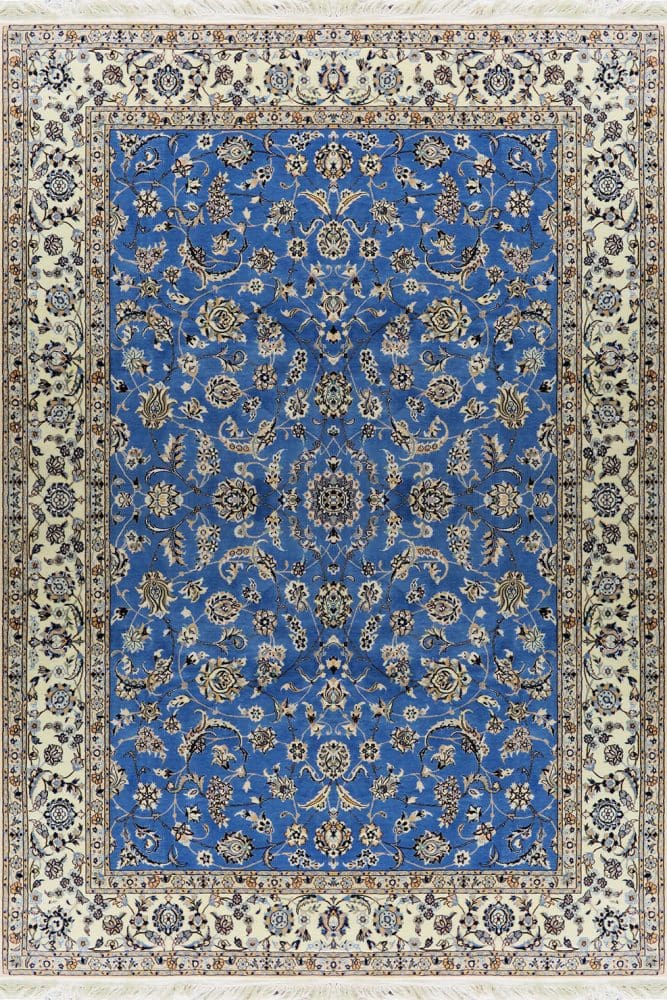Perserteppich Nain 6La 202 x 300 cm Seide & Schurwolle handgeknüpft