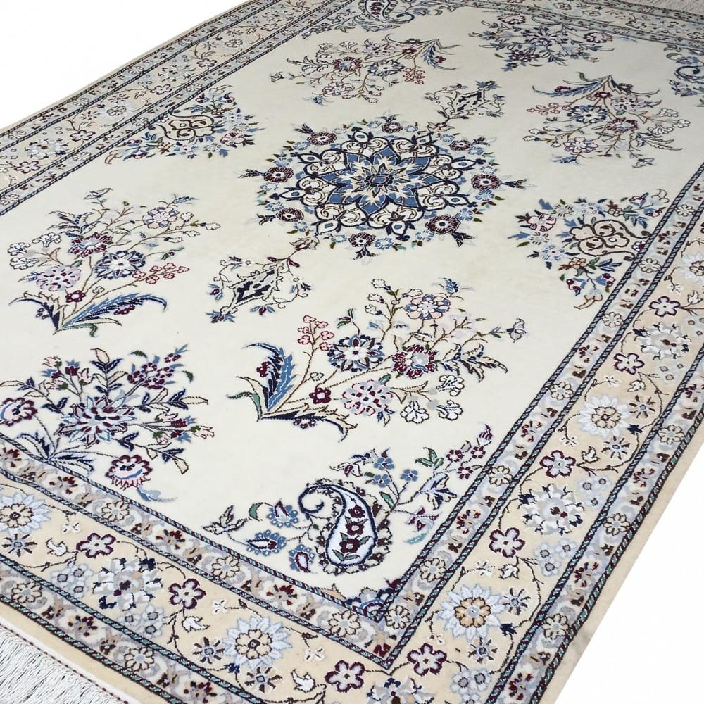 Perserteppich Nain 9La 238 x 155 cm Schurwolle & Seide handgeknüpft H1
