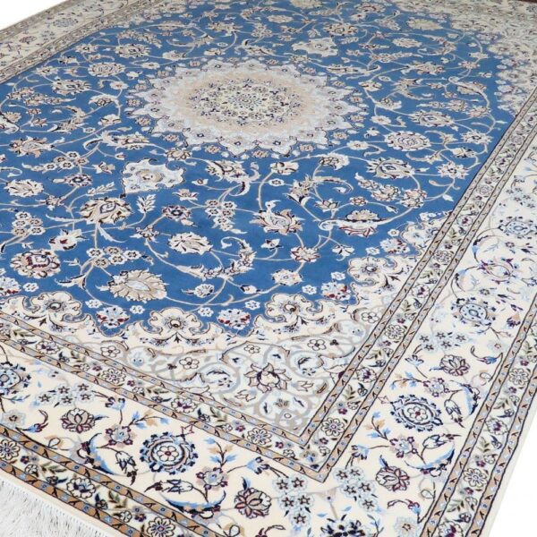 Perserteppich Nain 6La 206 x 300 cm Seide & Wolle handgeknüpft