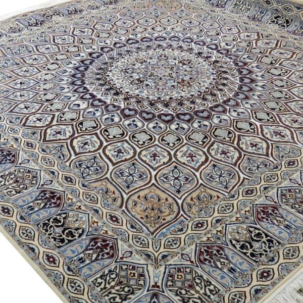 Perserteppich Nain 6La 65Raj 215 x 215 cm Seide & Wolle handgeknüpft Habibian signiert