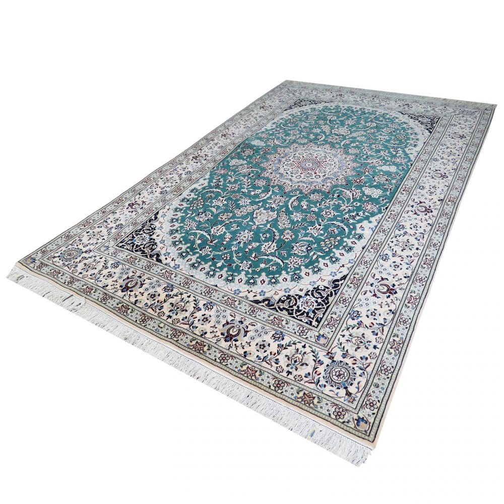 Perserteppich Nain 6La 65Raj 900000/Qm 202 x 130 cm Seide & Schurwolle handgeknüpft