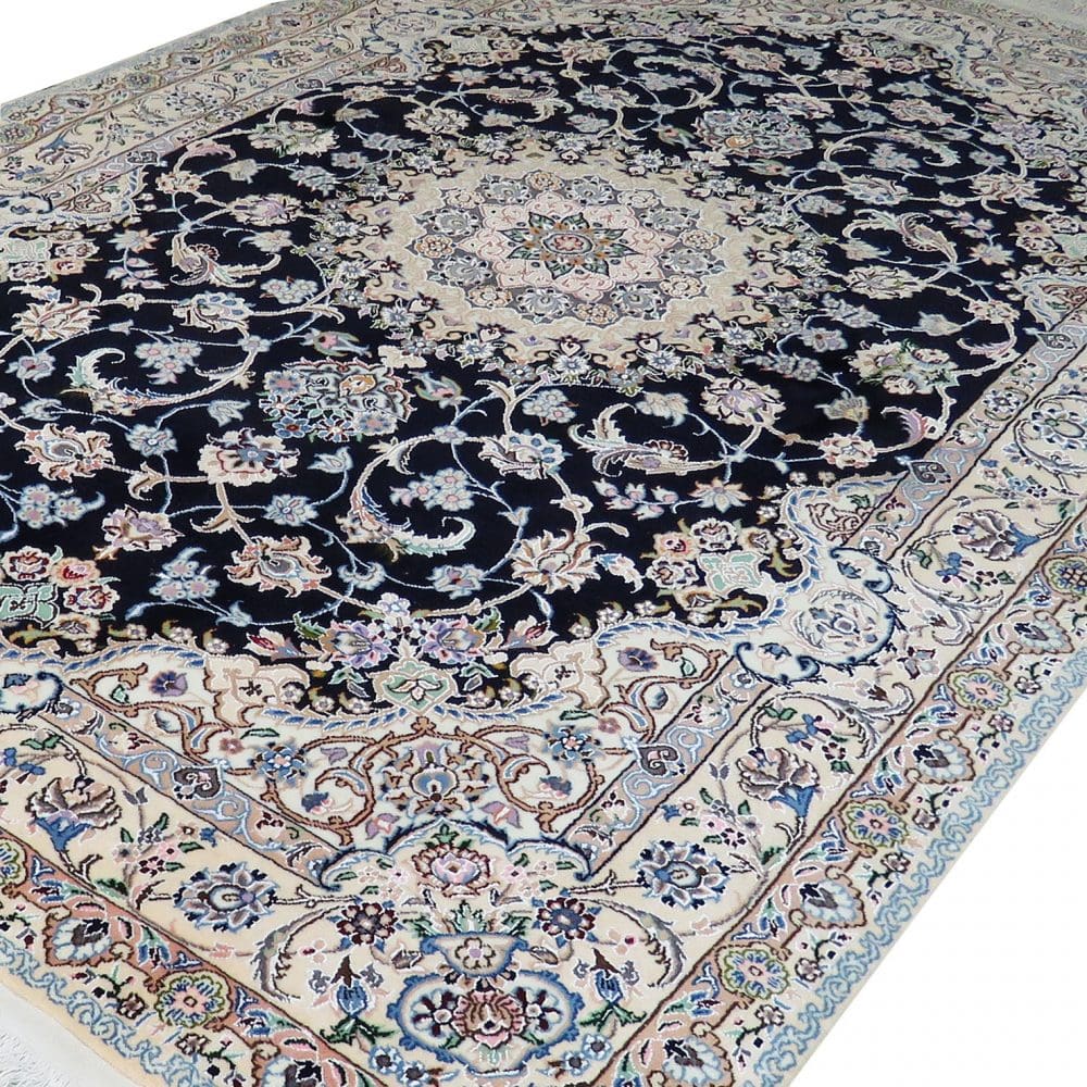 Perserteppich Nain 9La 235 x 160 cm Schurwolle & Seide handgeknüpft H1