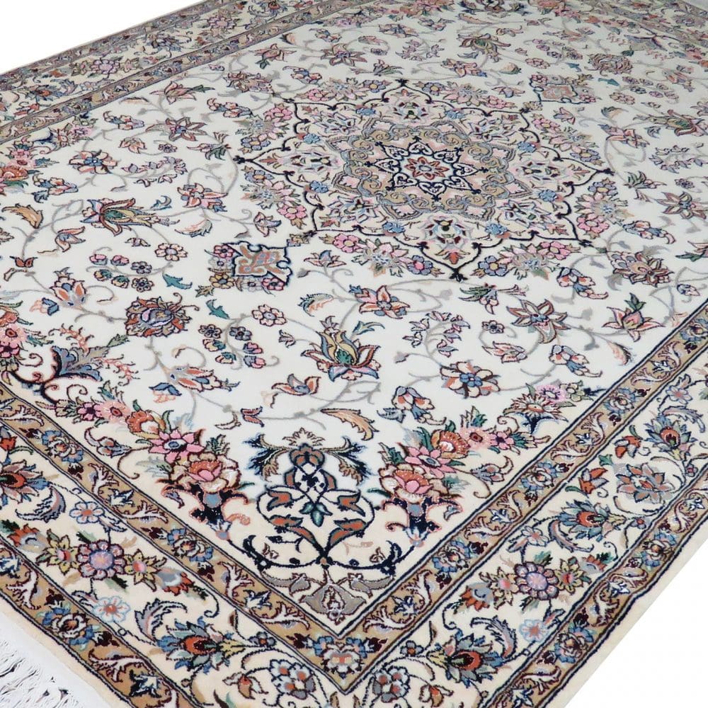 Perserteppich Nain 9La 160 x 250 cm Seide & Wolle handgeknüpft