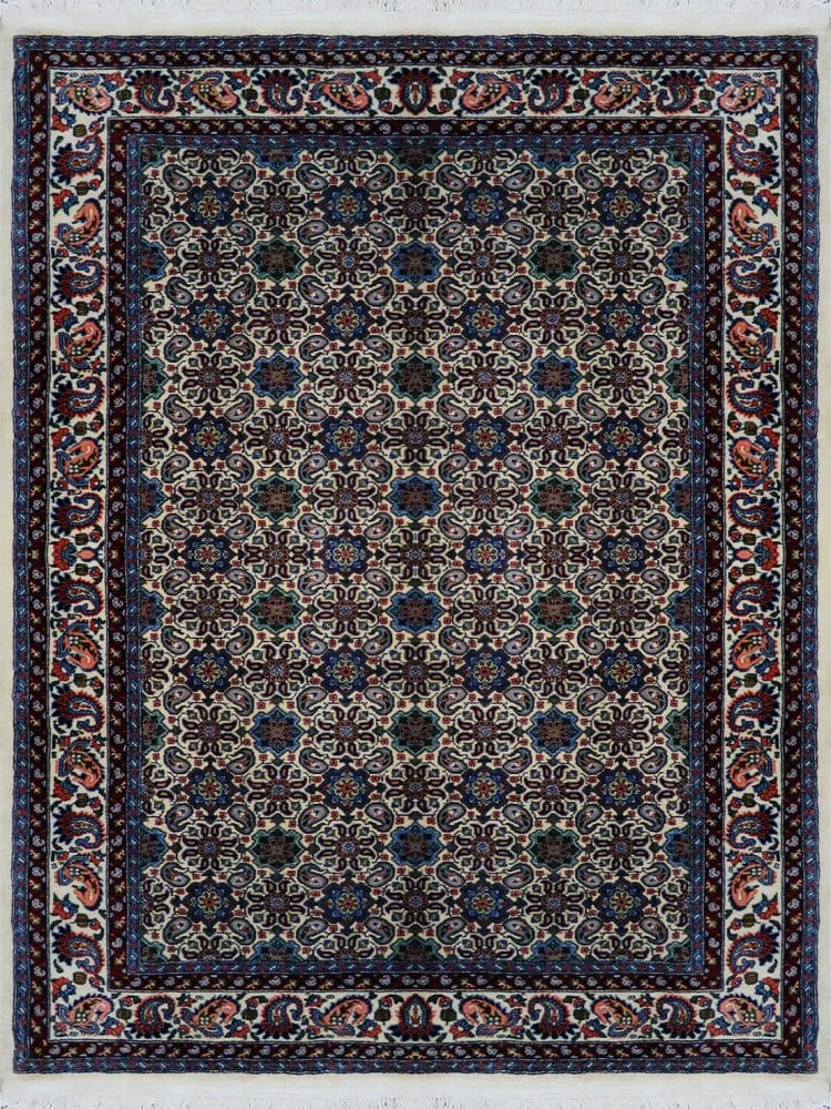 Perserteppich Hamadan 150 x 220 cm Schurwolle handgeknüpft farbig