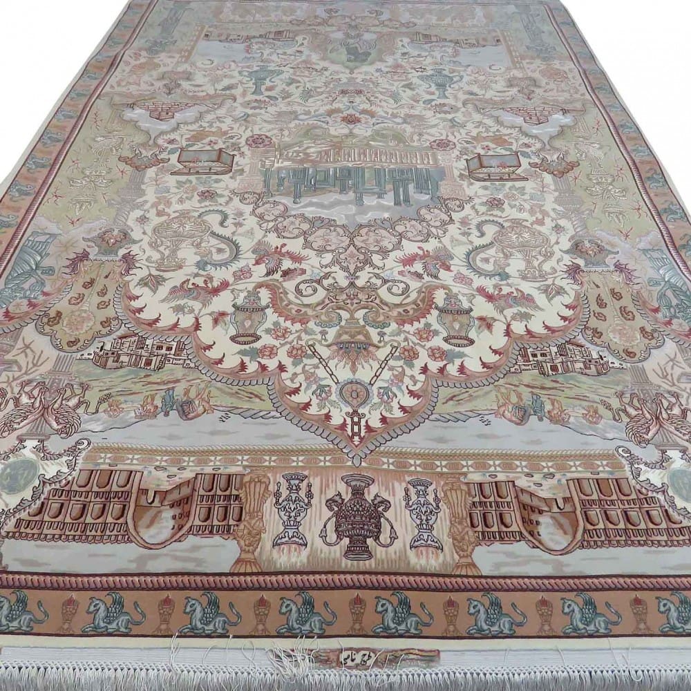 Perserteppich Tabriz 60Raj 303 x 201 cm 45% Seide & 55% Wolle handgeknüpft Nami signiert