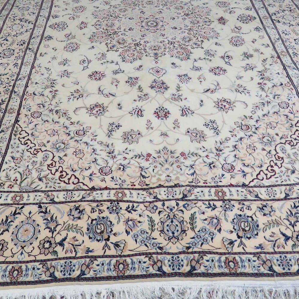 Perserteppich Nain 6La 308 x 203 cm Schurwolle & Seide handgeknüpft Lajack Toranj