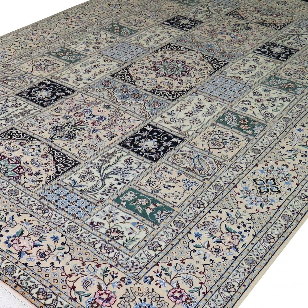 Perserteppich Nain 6La 200 x 300 cm Wolle & Seide handgeknüpft Habibian Signiert