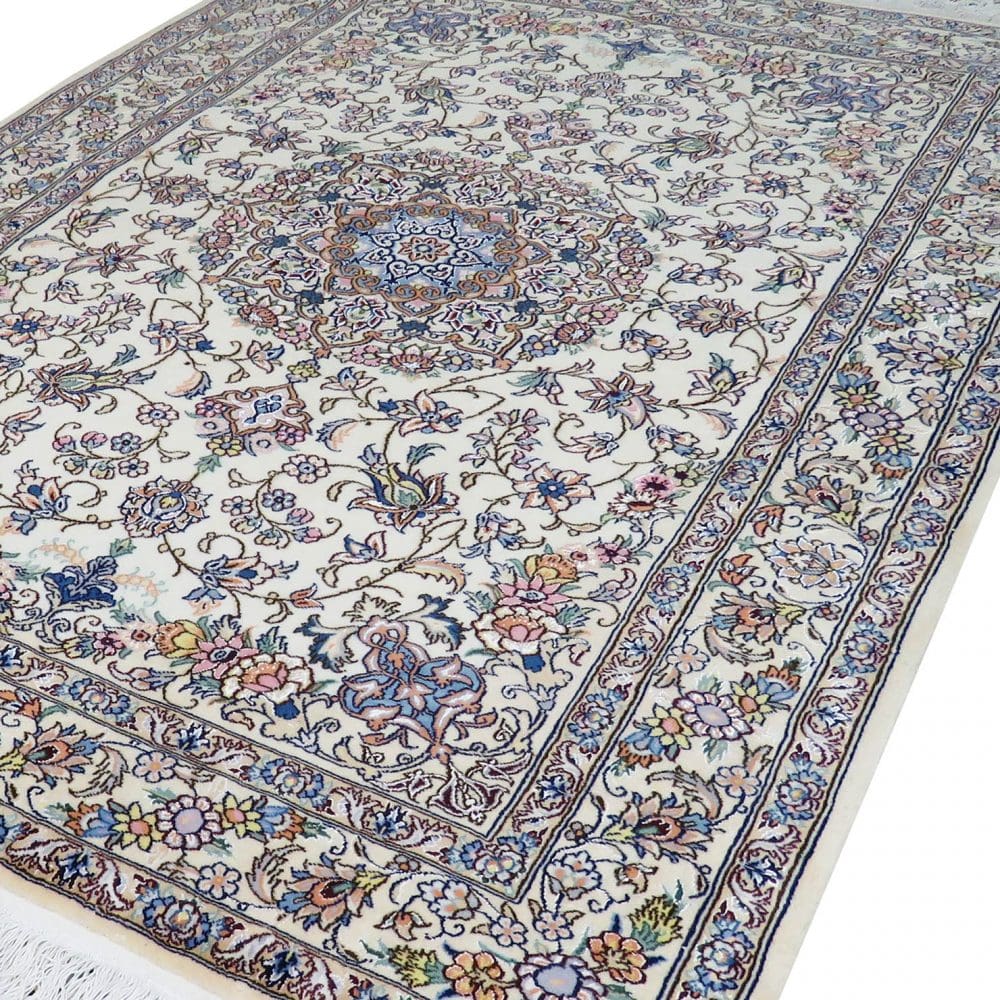 Perserteppich Nain 9La 140 x 210 cm Seide & Schurwolle handgeknüpft