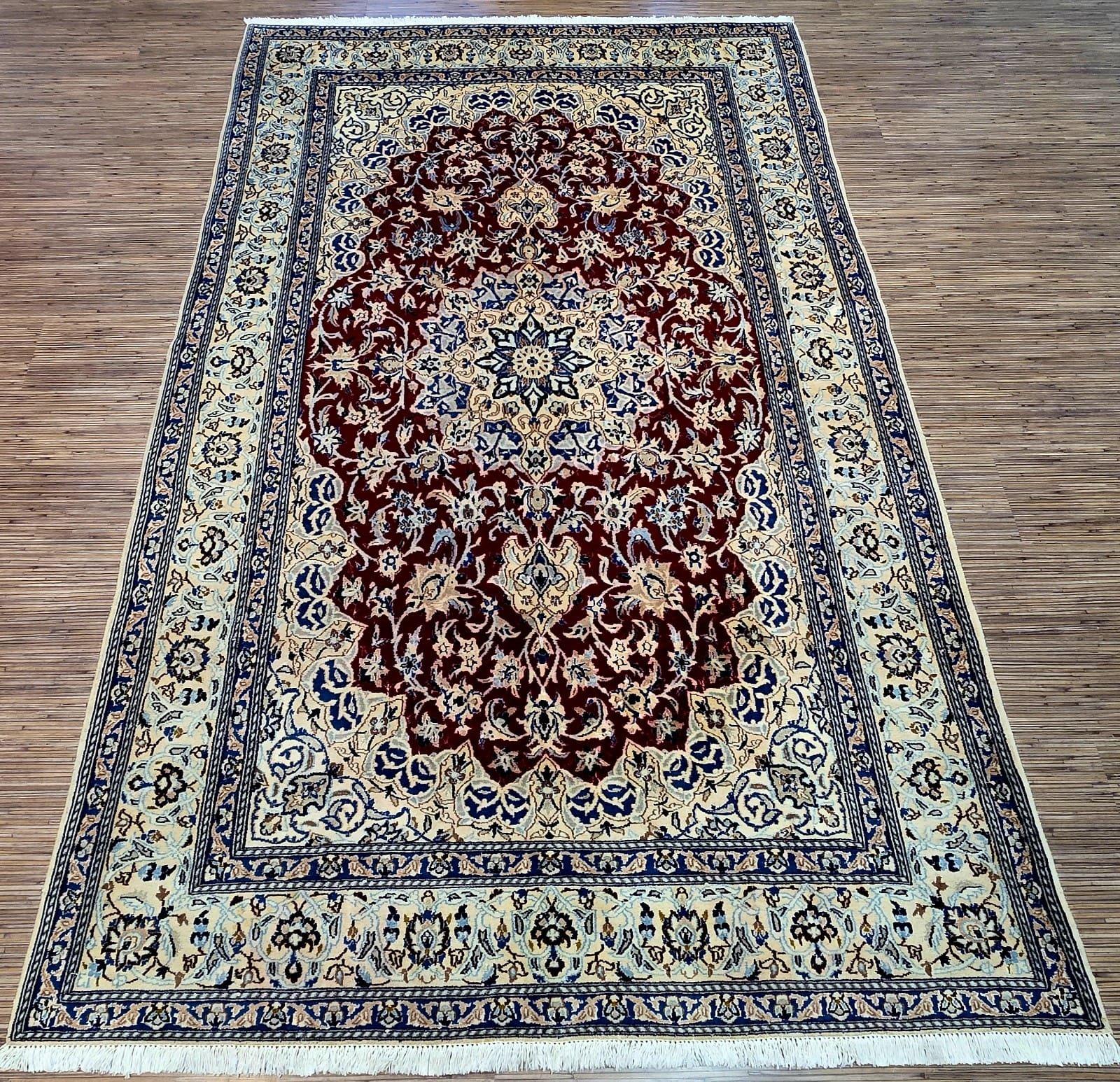 Persischer Nain 6 La 250 x 158 cm Seide & Korkwolle handgeknüpft
