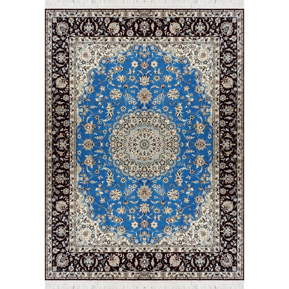 Perserteppich Nain 6La 60Raj 160 x 220 cm Seide & Schurwolle handgeknüpft Habibian signiert H1
