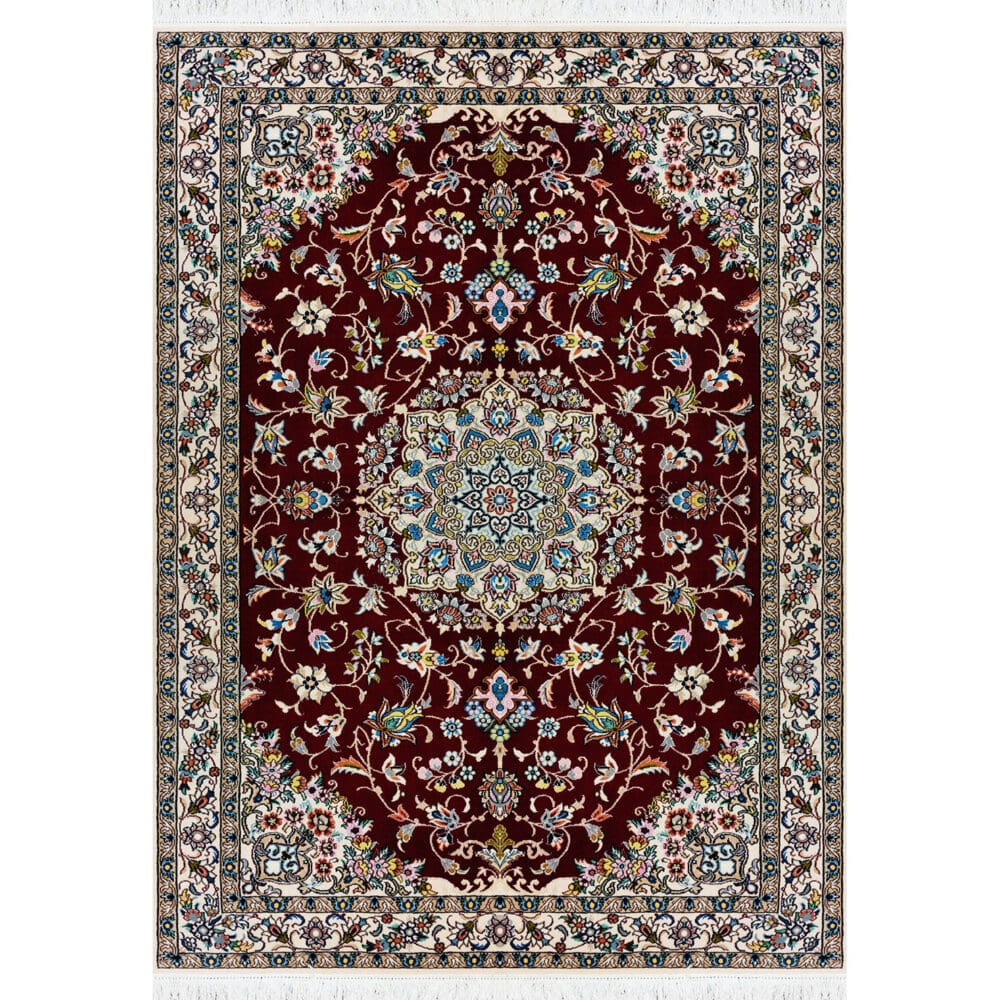Perserteppich Nain 9La 45Raj 155 x 215 cm Wolle & Seide handgeknüpft