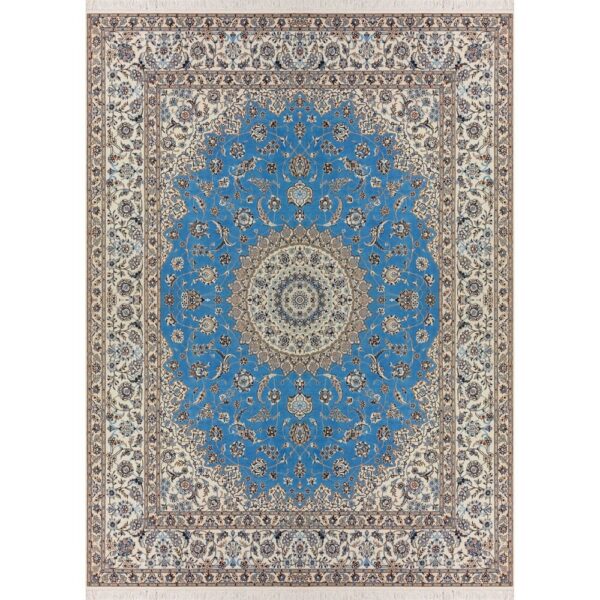 Perserteppich Nain 6 La 56Raj 254 x 354 cm Schurwolle & Seide handgeknüpft Habibian signiert