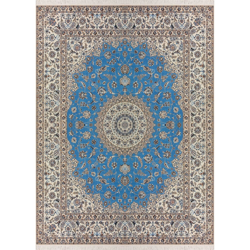 Perserteppich Nain 6 La 56Raj 254 x 354 cm Schurwolle & Seide handgeknüpft Habibian signiert H1