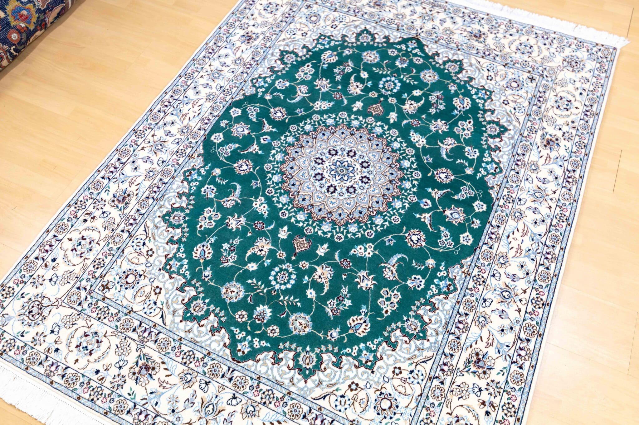 NEU 200×150 cm Nain 6La Premium Perserteppich Grün | 65 Raj | 700000 Knoten/m² | W1(#438)