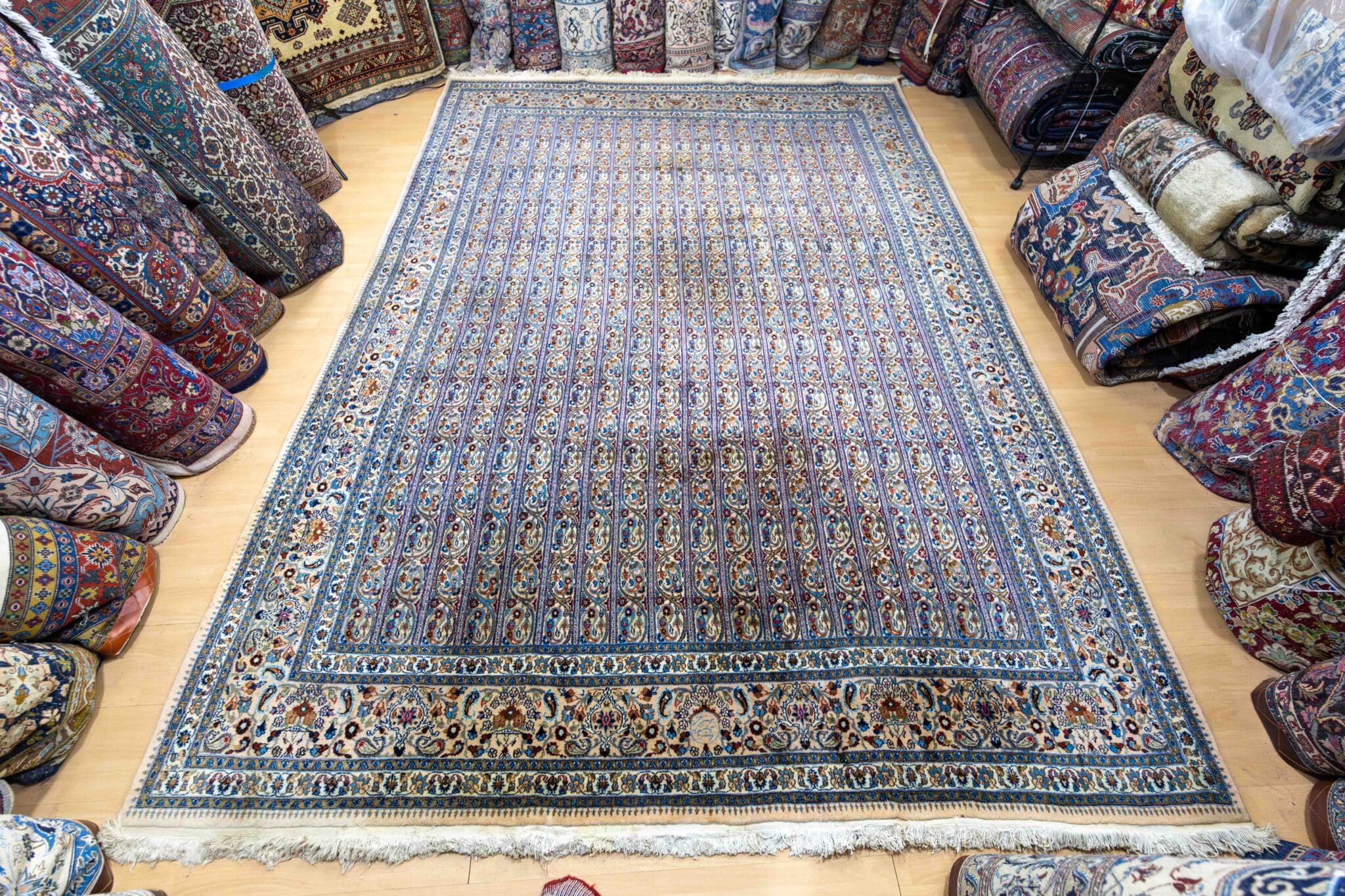 (Verkauft) 347×250cm Handgeknüpfter Birjand Perserteppich 560000/Qm Ali Ghanbari W1(#446)