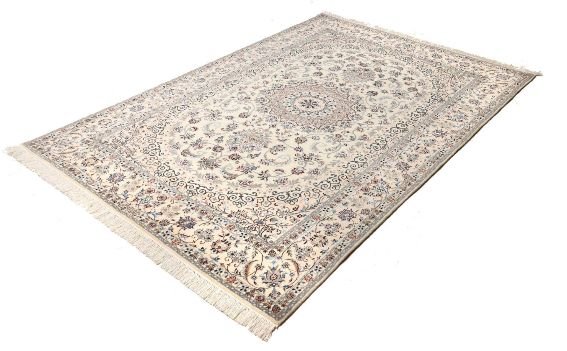 Perserteppich Nain 151 x 230 cm Baumwolle handgeknüpft exklusiv