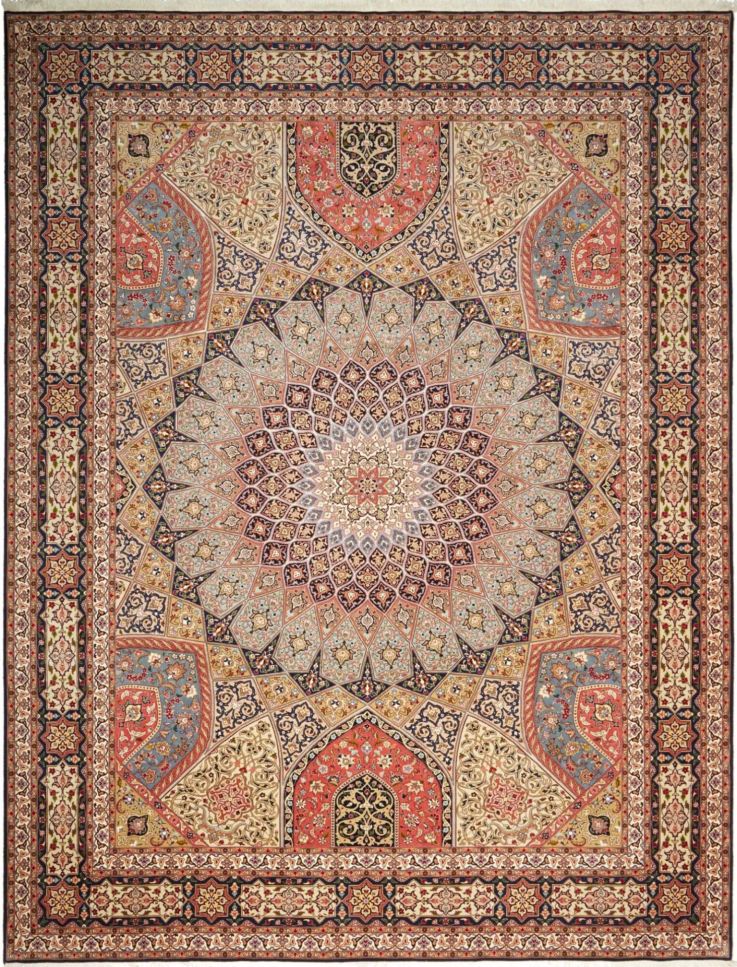 Perserteppich Täbriz 60Raj 303 x 396 cm Schurwolle handgeknüpft H1