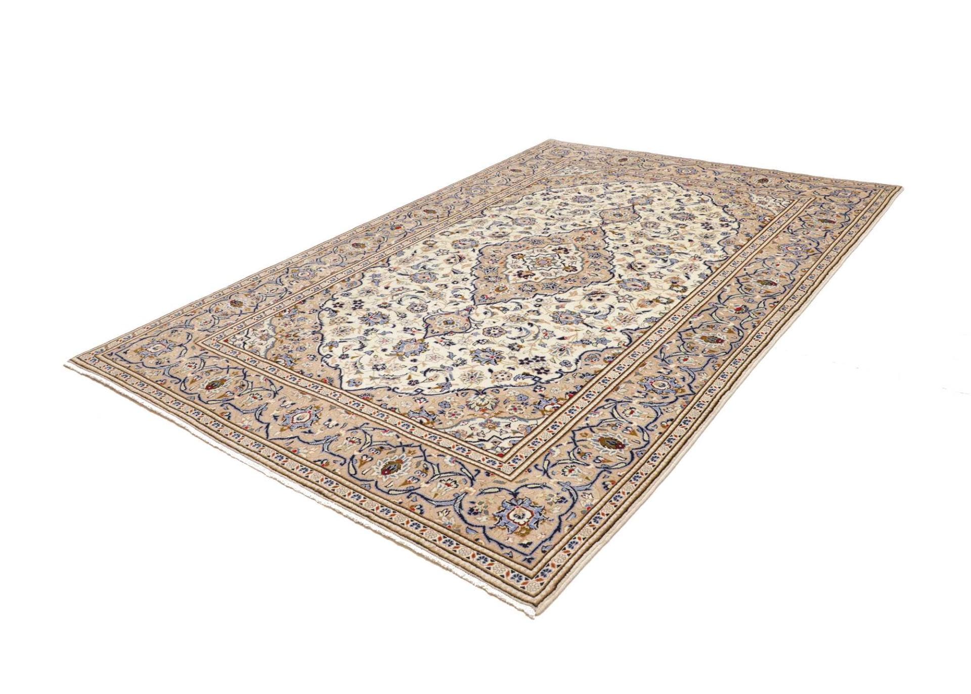 Perserteppich Kashan 201 x 291 cm Schurwolle handgeknüpft