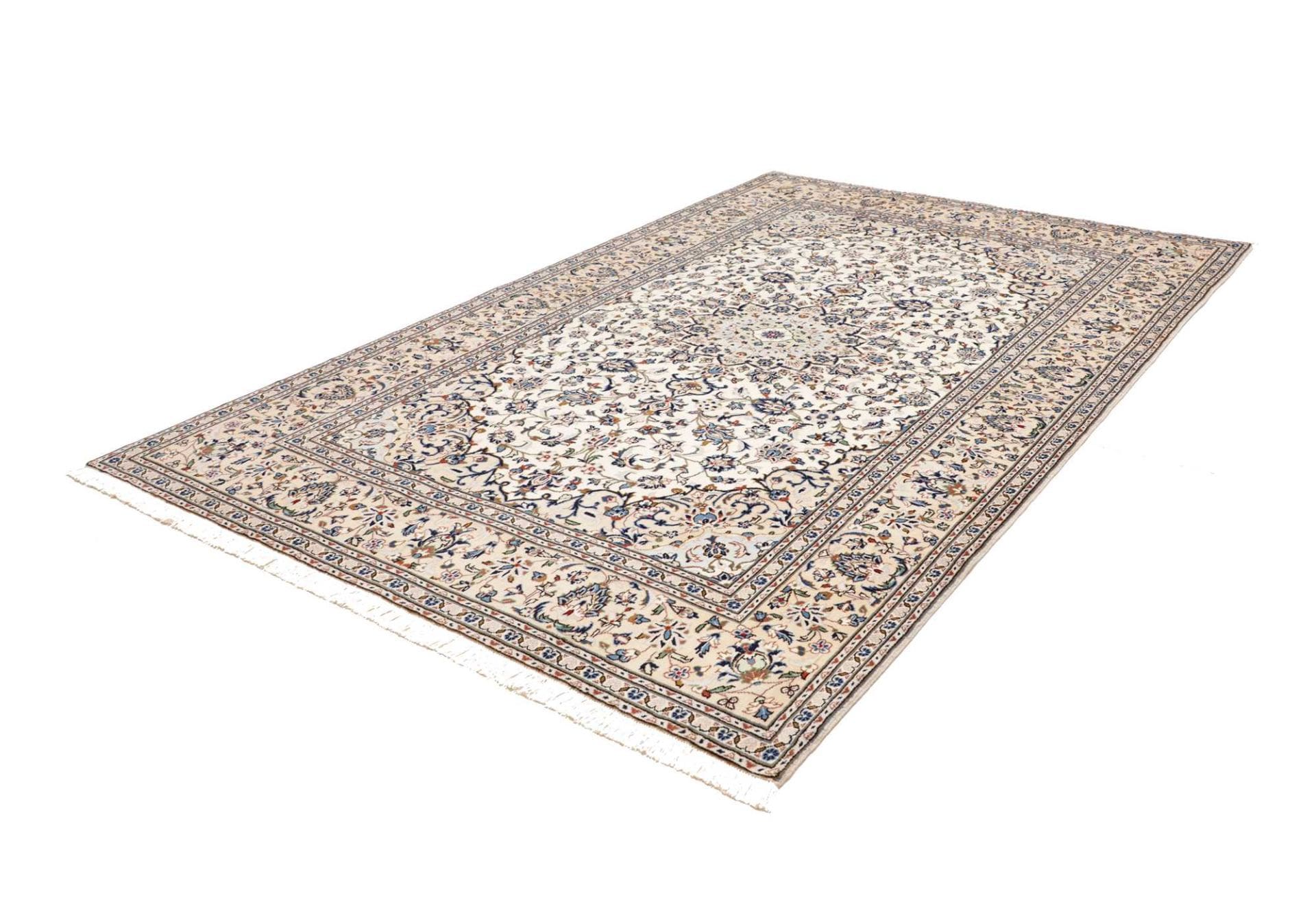 Perserteppich Kashan 199 x 302 cm Schurwolle handgeknüpft hochwertig