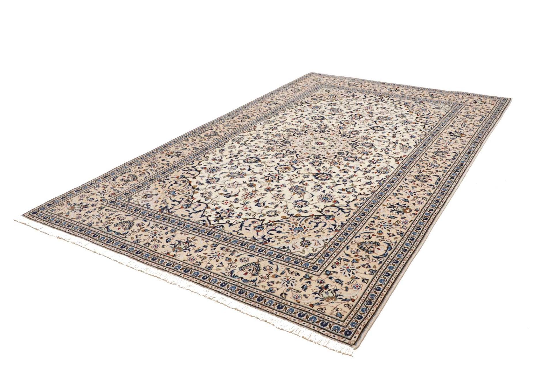 Perserteppich Kashan 194 x 301 cm Schurwolle handgeknüpft hochwertig