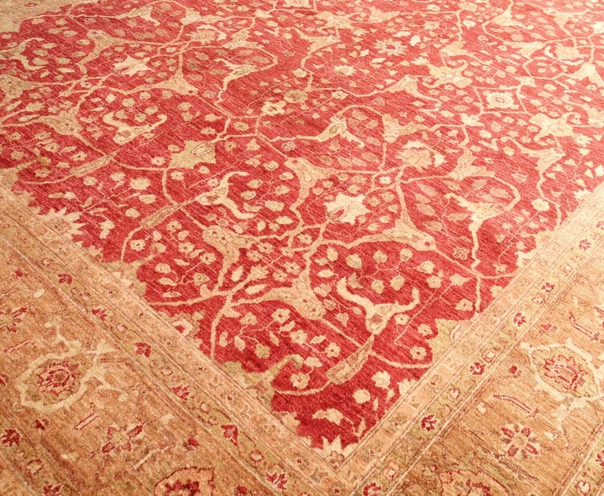 Orientteppich Pakistan 350 x 260 cm Wolle handgeknüpft rot/gold