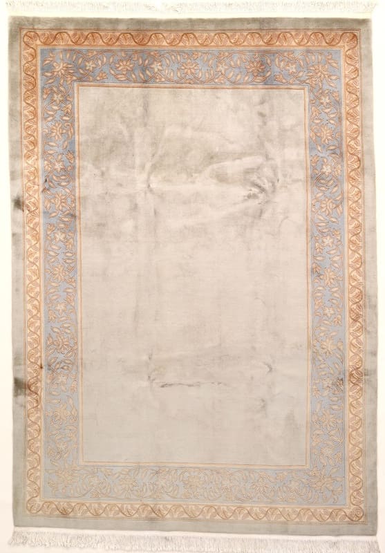 Orientteppich China 357 x 251 cm Wolle handgeknüpft schwarz-grau