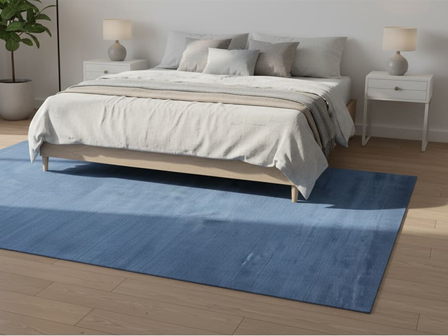 Orientteppich Indien 349 x 253 cm Wolle handgeknüpft Blau