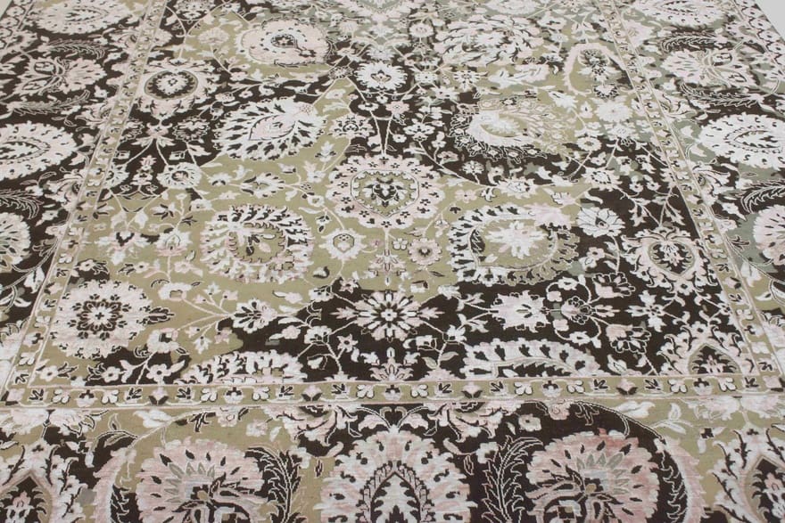 Orientteppich Indien 340 x 250 cm Wolle mit Bamboo Seide handgeknüpft