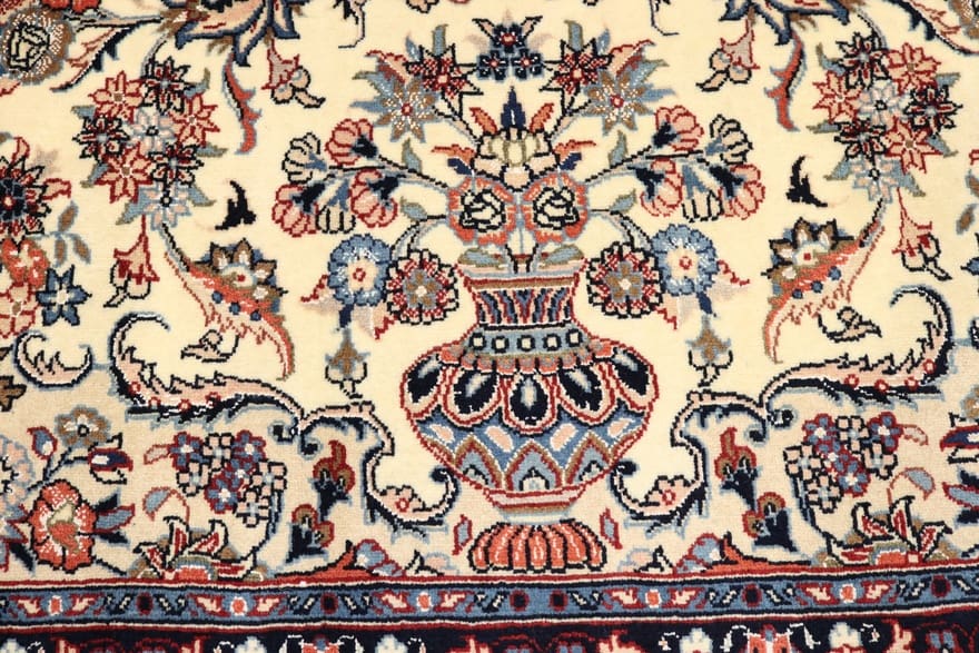 Perserteppich Mashad 283 x 197 cm Wolle handgeknüpft elegant H1