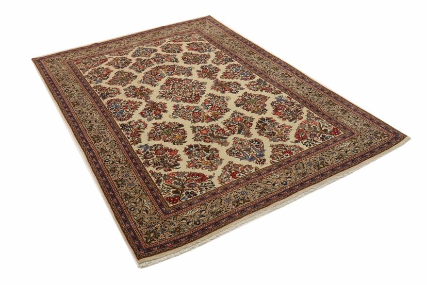 Perserteppich Sarough Farahan 304 x 202 cm Handgesponnene Wolle handgeknüpft H1