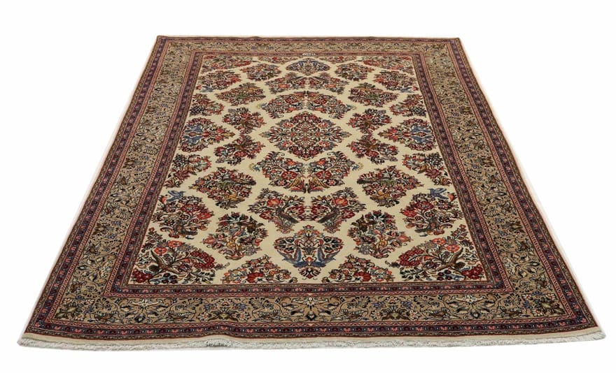 Perserteppich Sarough Farahan 304 x 202 cm Handgesponnene Wolle handgeknüpft H1