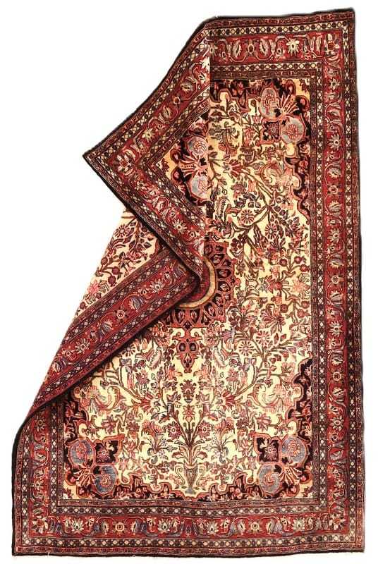 Antiker Perserteppich Bidjar 218 x 140 cm Wolle handgeknüpft Unikat H1