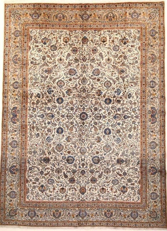 Perserteppich Kashan 454 x 330 cm Schurwolle handgeknüpft Unikat H1