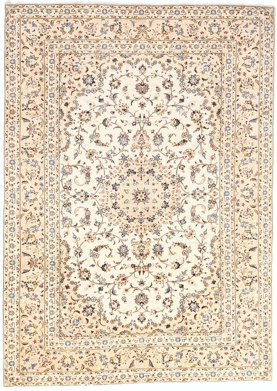 Perserteppich Kashan 345 x 245 cm Wolle handgeknüpft rot-orange H1
