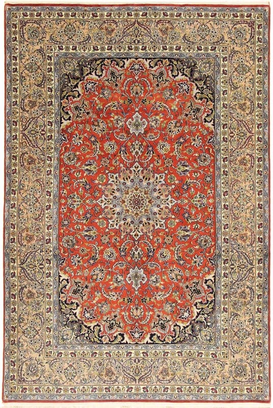 Perserteppich Isfahan 235 x 155 cm Wolle & Seide handgeknüpft