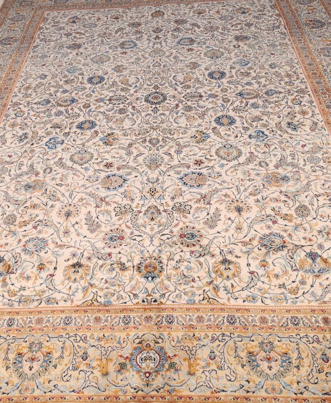 Perserteppich Kashan 454 x 330 cm Schurwolle handgeknüpft Unikat H1