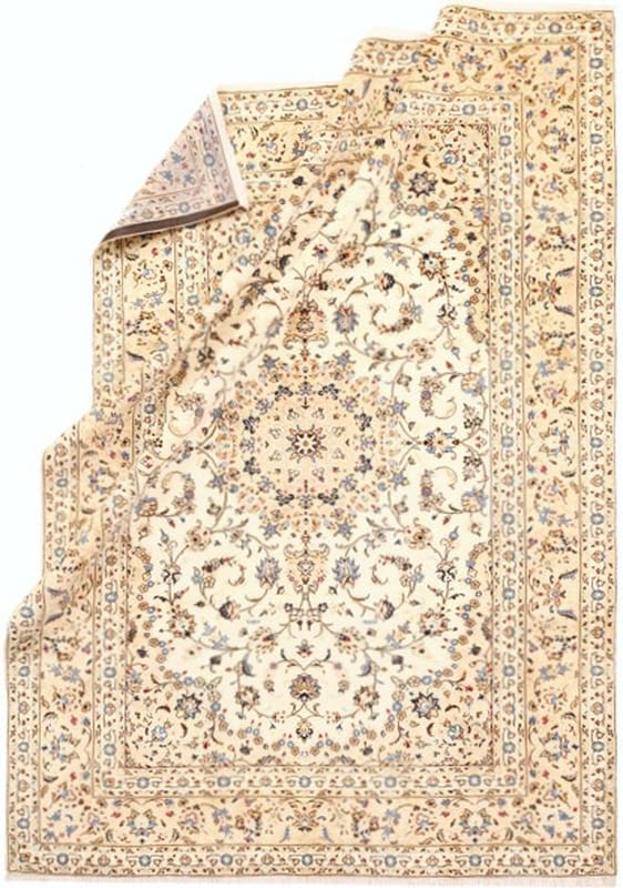 Perserteppich Kashan 345 x 245 cm Wolle handgeknüpft rot-orange H1