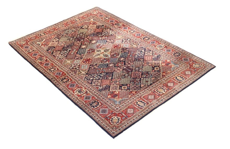 Perserteppich Keshan 200 x 140 cm Wolle handgeknüpft lila-rosa