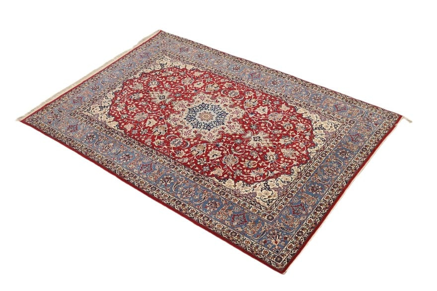 Perserteppich Isfahan 206 x 149 cm Wolle & Seide handgeknüpftv H1