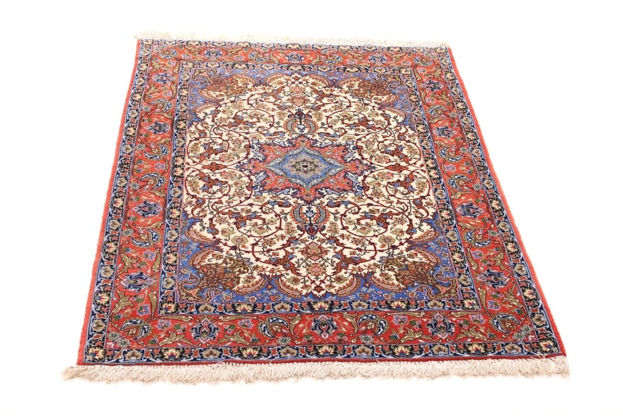 Perserteppich Isfahan 165 x 110 cm Wolle handgeknüpft geometrisch